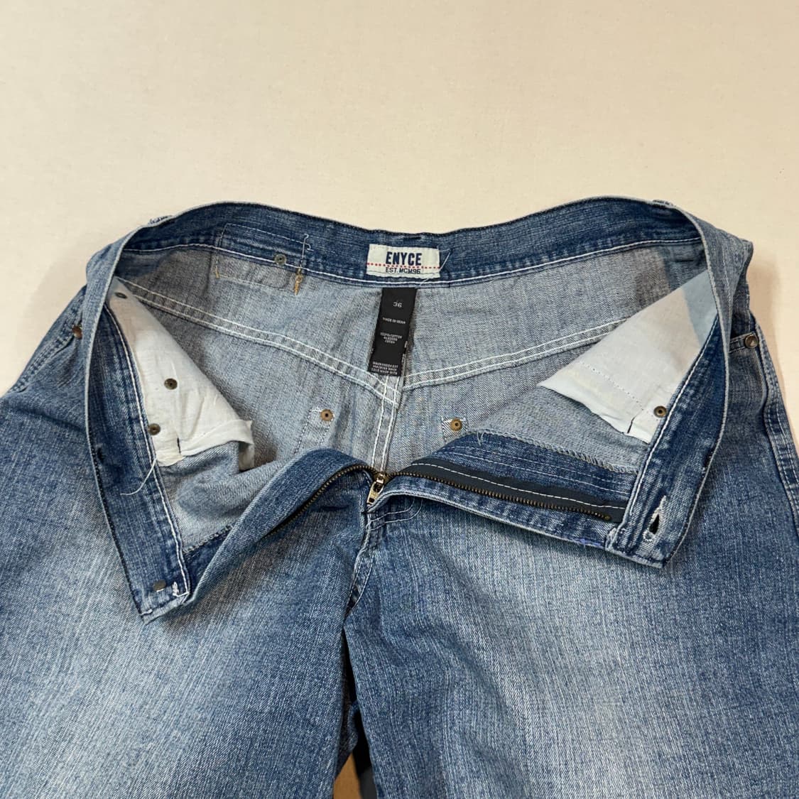 35inch) 에니체(ENYCE) 와이드 데님 버뮤다 팬츠 상품이미지6