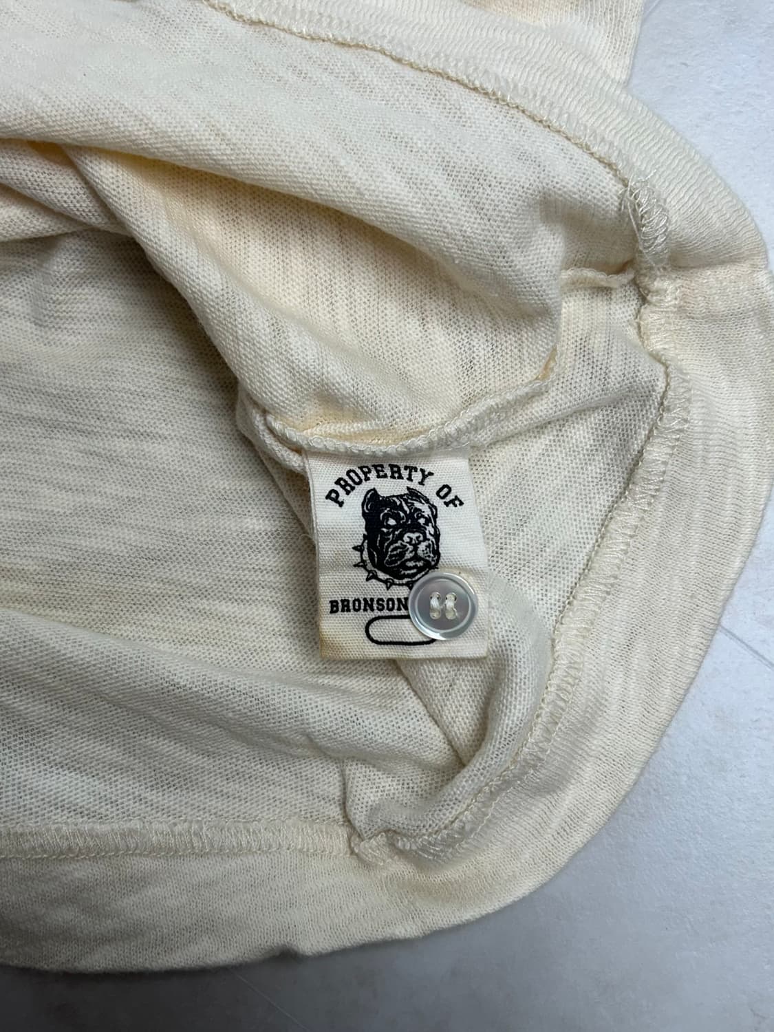 [새상품] 브론슨 슬럽 코튼 헨리넥 반팔 L 상품이미지6