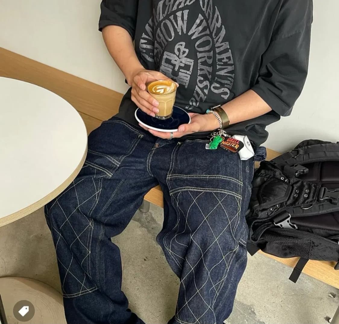 새제품)) 캐피탈 11.5온즈 데님 럼버 팬츠 1 상품이미지4