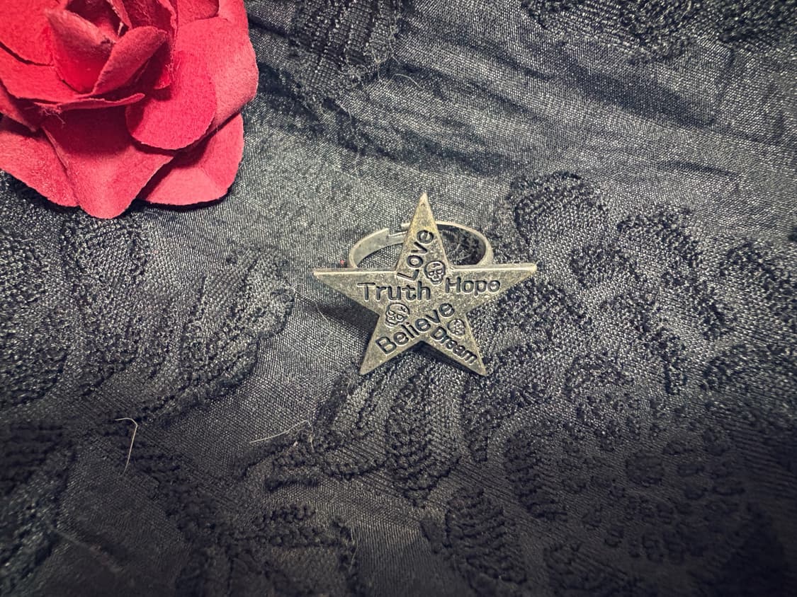 Punk Lettering Star Ring  상품이미지1