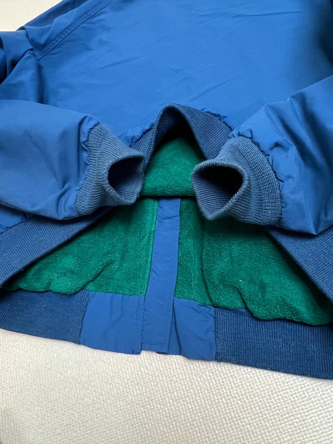 엘엘빈 나일론 웜업자켓 블루/그린 XL사이즈 상품이미지6