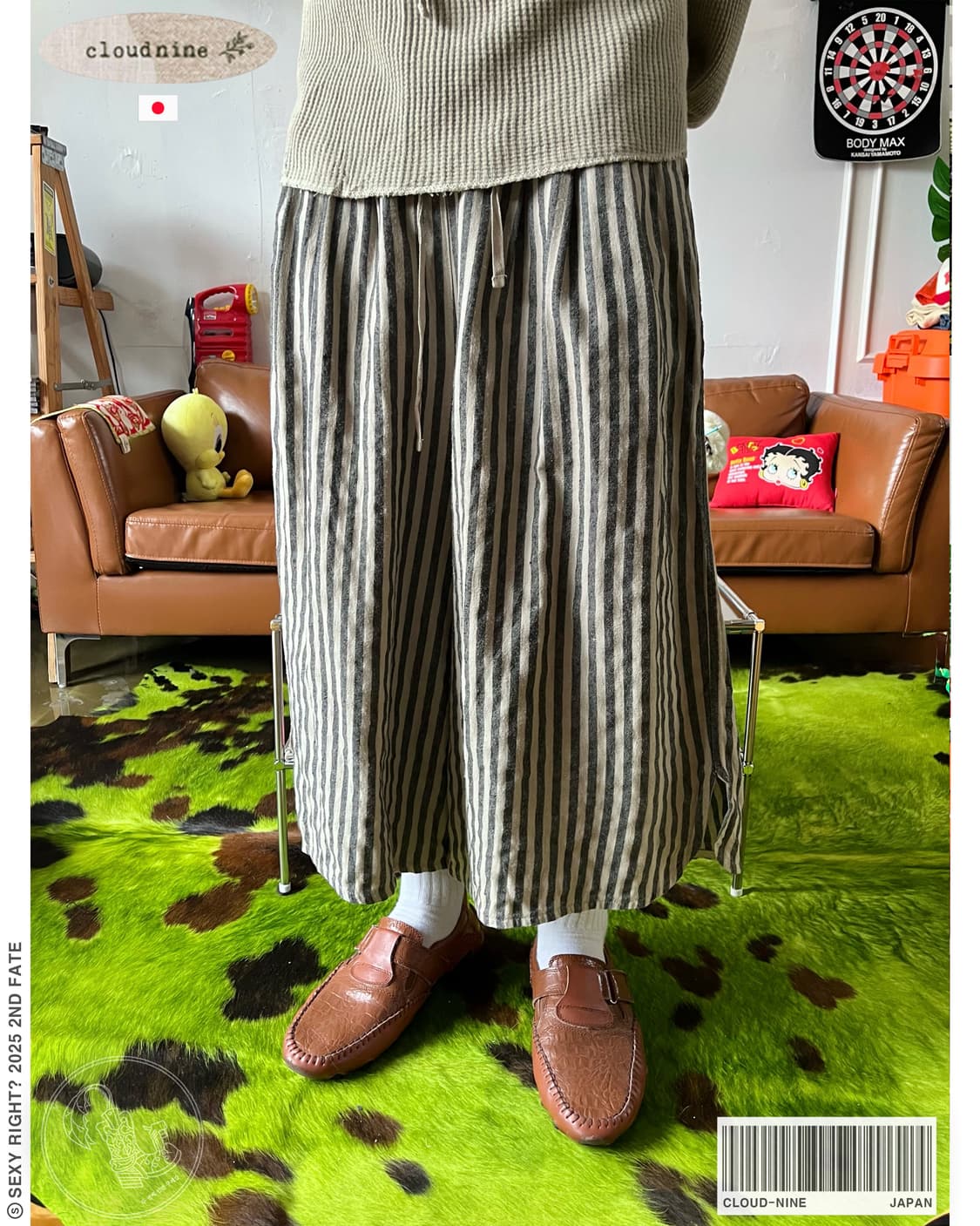 Cloud-Mine Stripe Bermuda Skirt Pants 상품이미지1