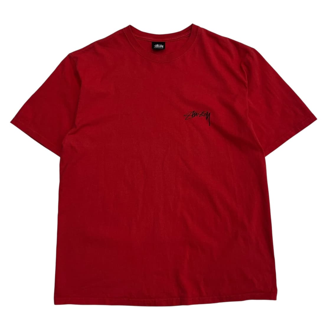 스투시 백로고 레드 반팔 L 상품이미지3