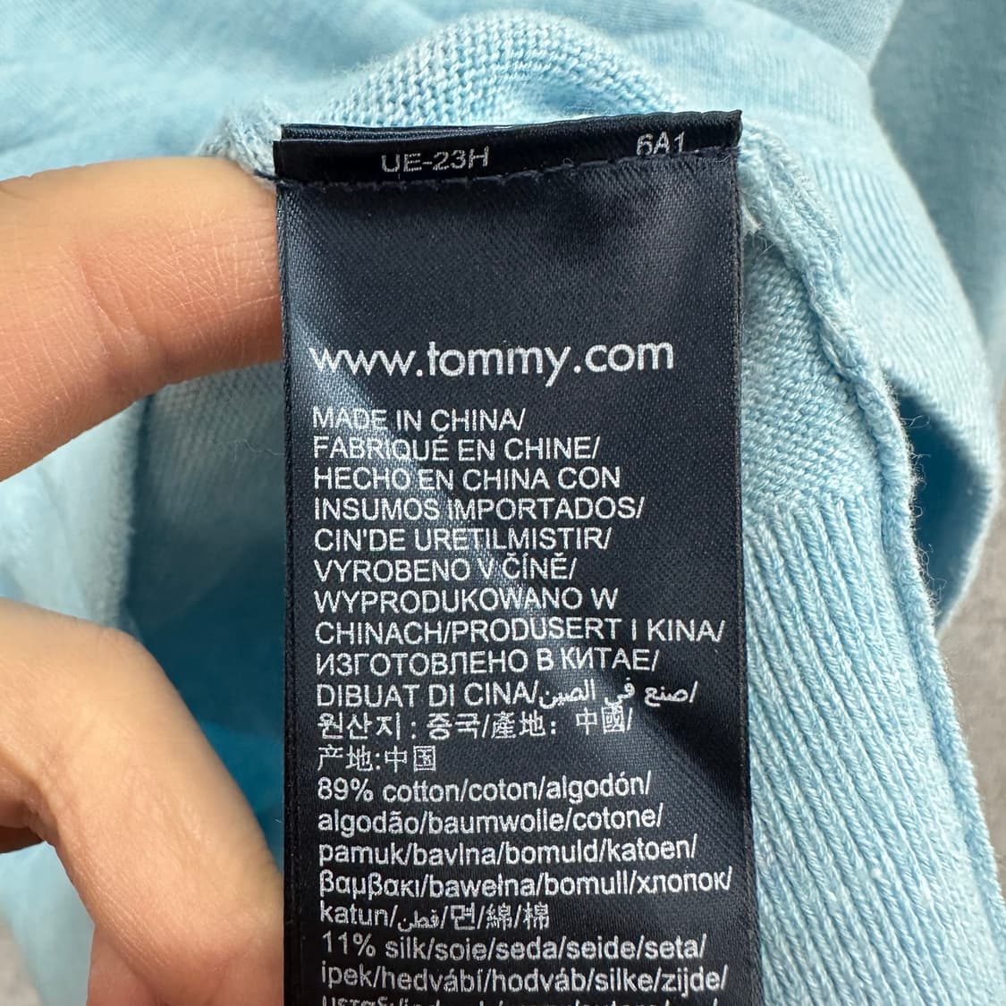 95 타미힐피거 남자 실크 코튼 니트 상품이미지4