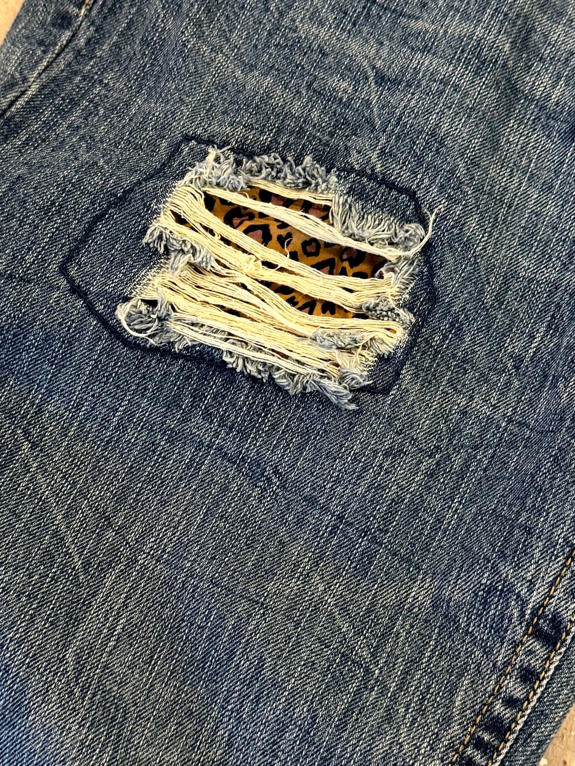 Leopard Point 2 Belt Big Denim Pants 상품이미지5