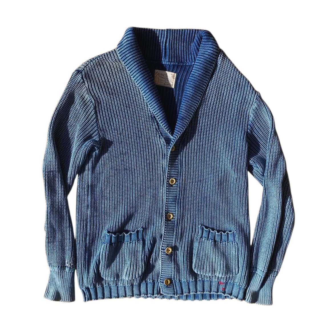 포터클래식 인디고 코튼 워시드 가공 가디건 상품이미지1