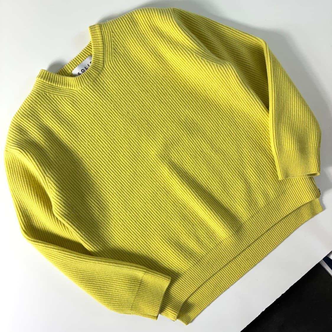 Solid homme  솔리드옴므 울 캐시미어 옐로우 니트   상품이미지2