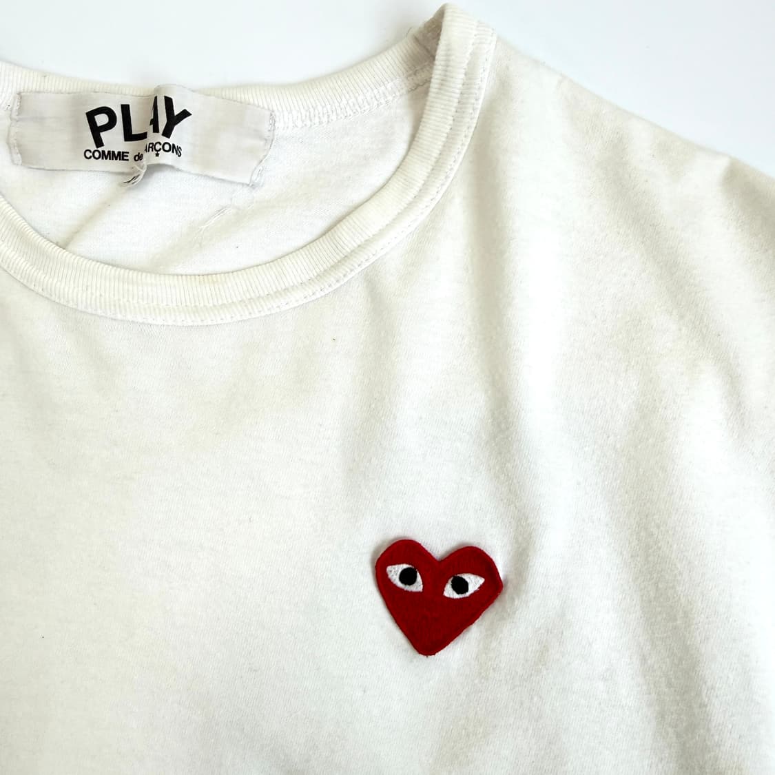 Comme des garsons  꼼데가르송 하트와펜 화이트 반팔티셔츠  상품이미지3