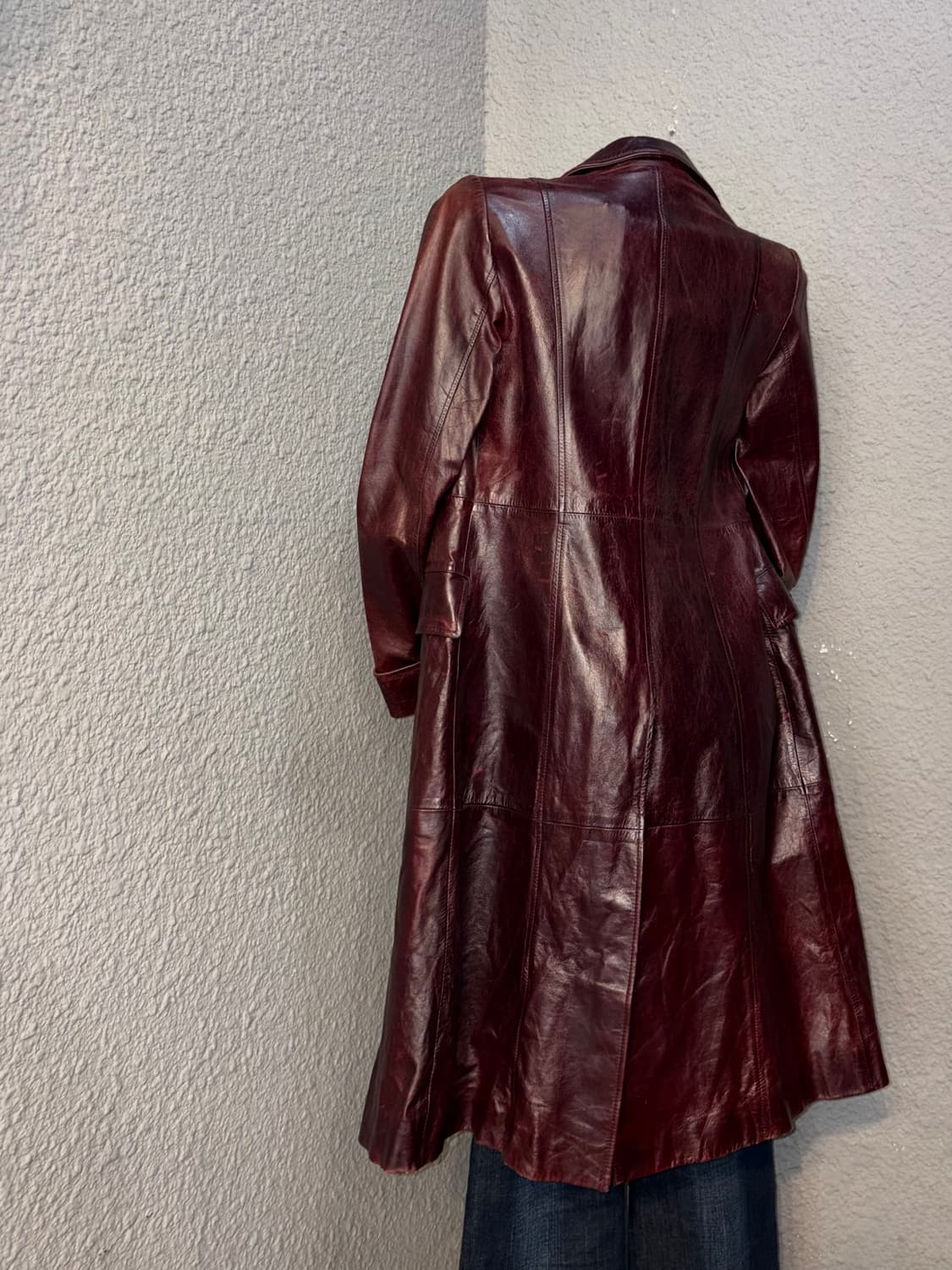 MARZO 가죽 롱코트 상품이미지4