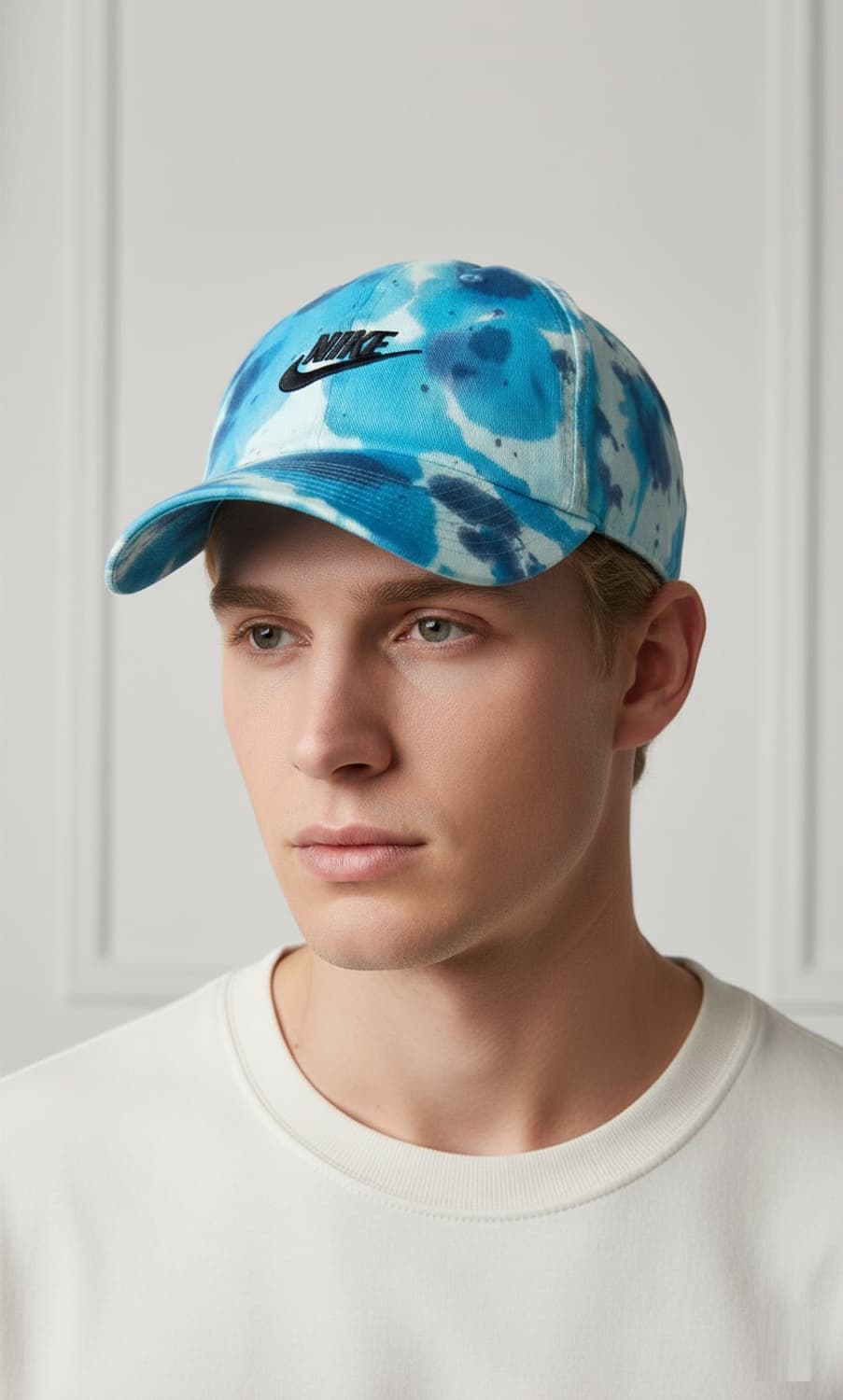 나이키 초레어 빈티지 커스텀 타이다이 하늘색/블루 오션 블룸 볼캡 모자 상품이미지2