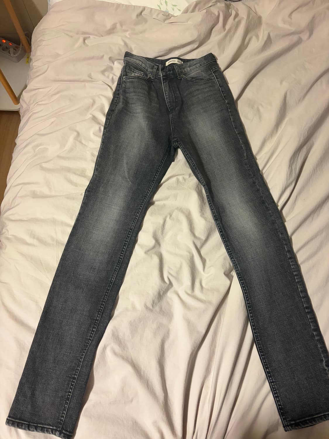 보헴서 하이웨스트 스트레이트 진 그레이 M 상품이미지3