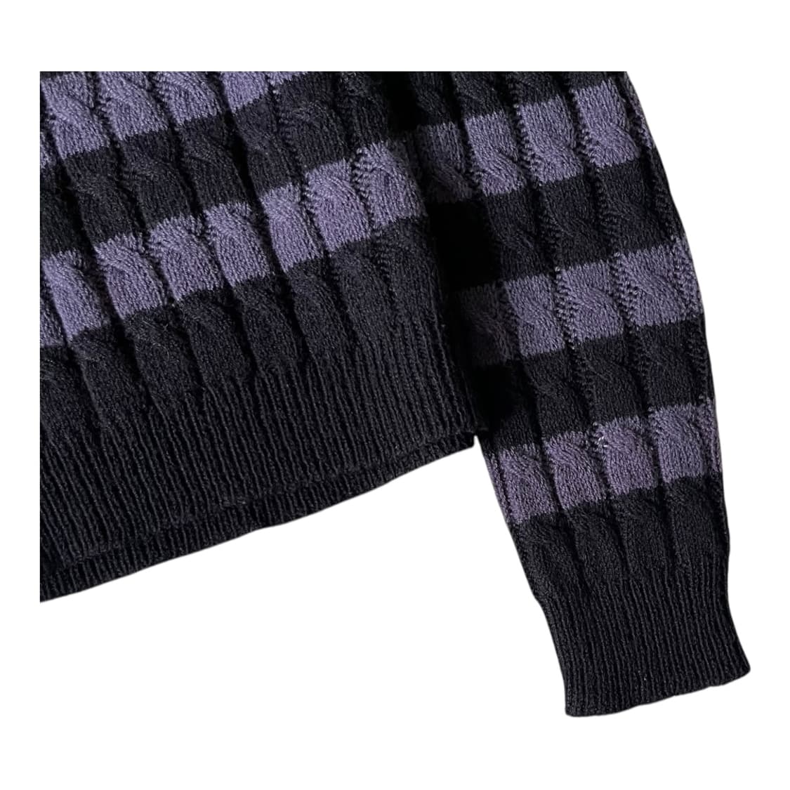 Japanese Vintage . 스트라이프 꽈배기 리본니트 상품이미지3