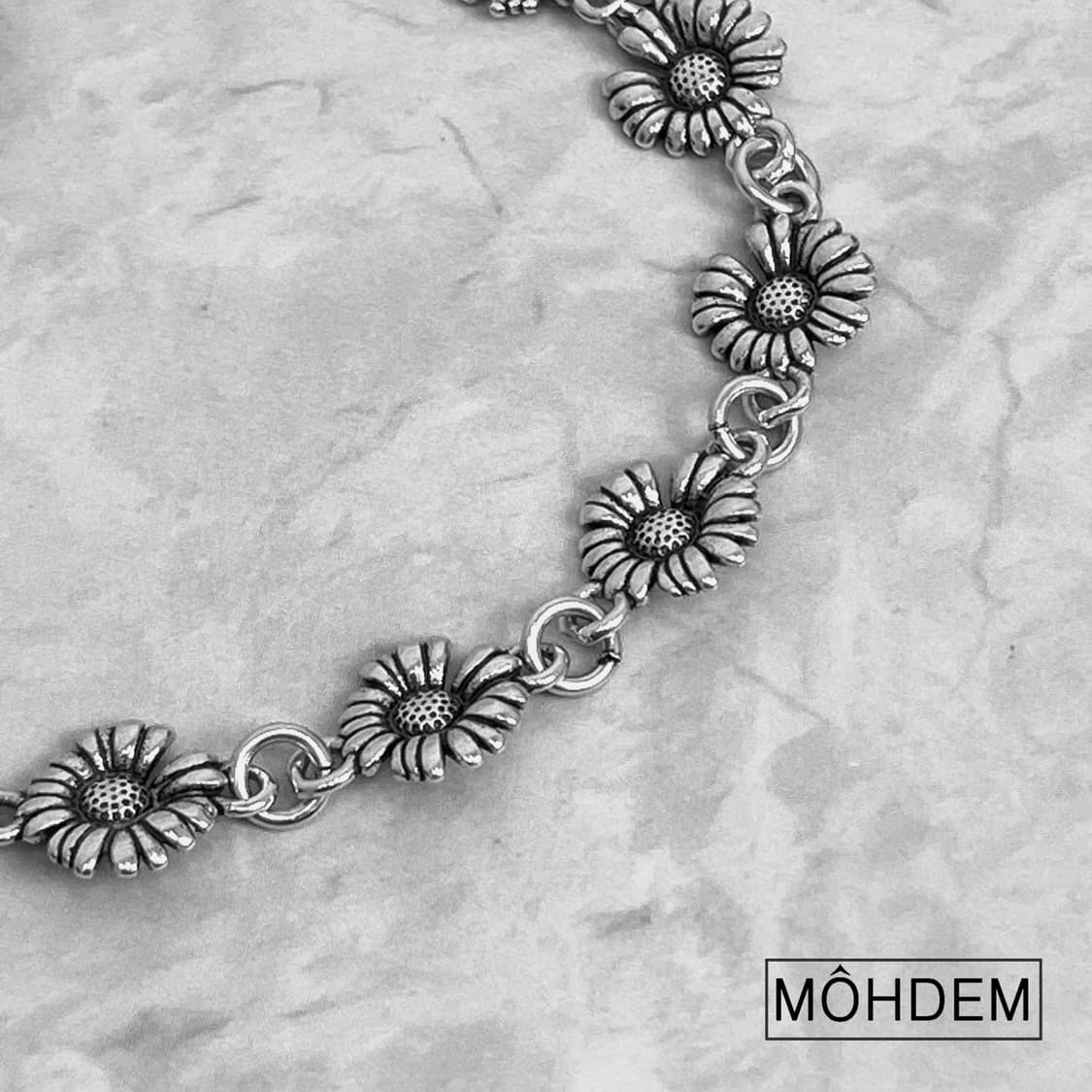 [Unisex] 데이지 크롬 실버 체인팔찌 상품이미지3