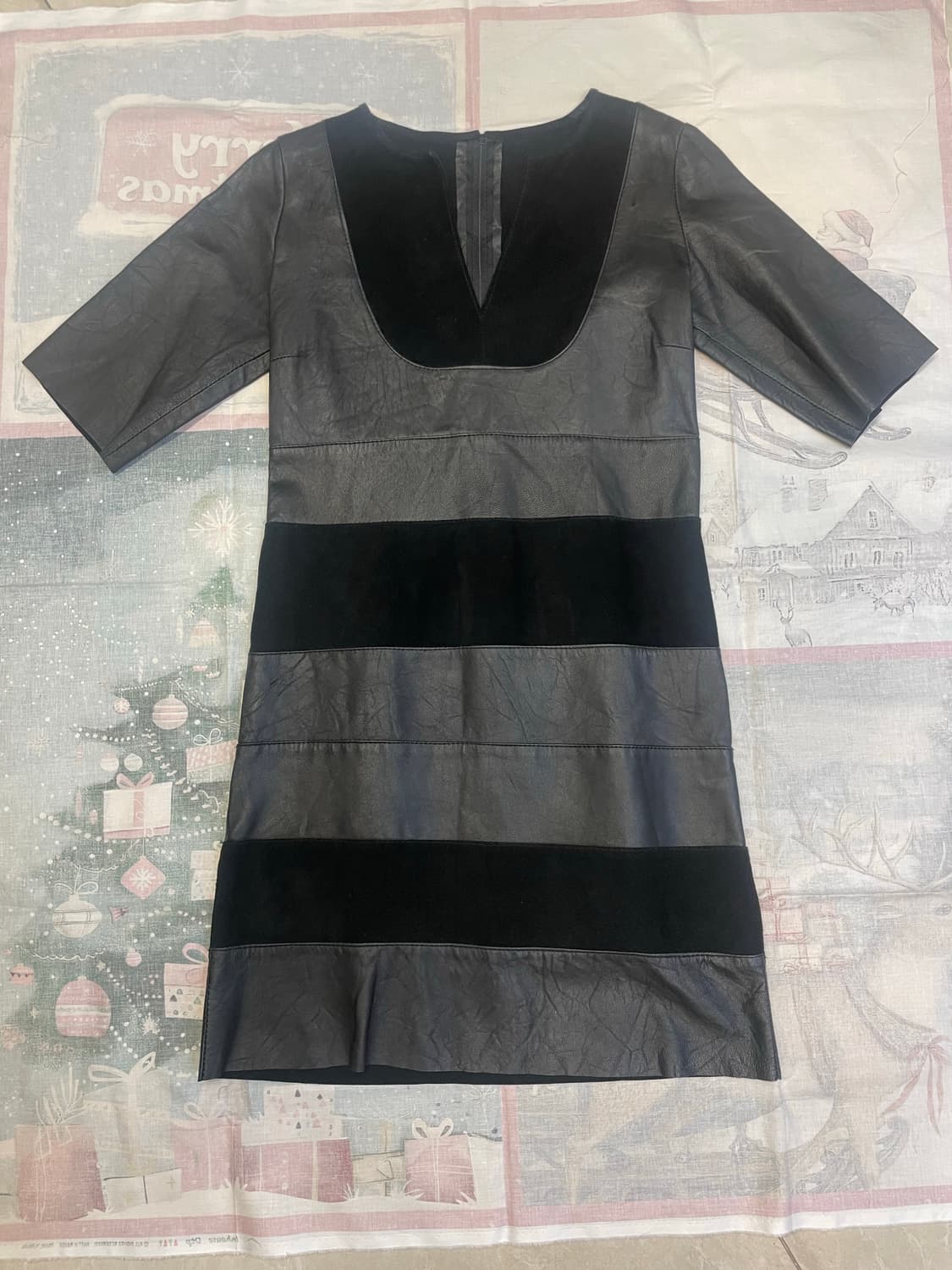 Y2k 가죽 스웨이드 원피스 상품이미지1