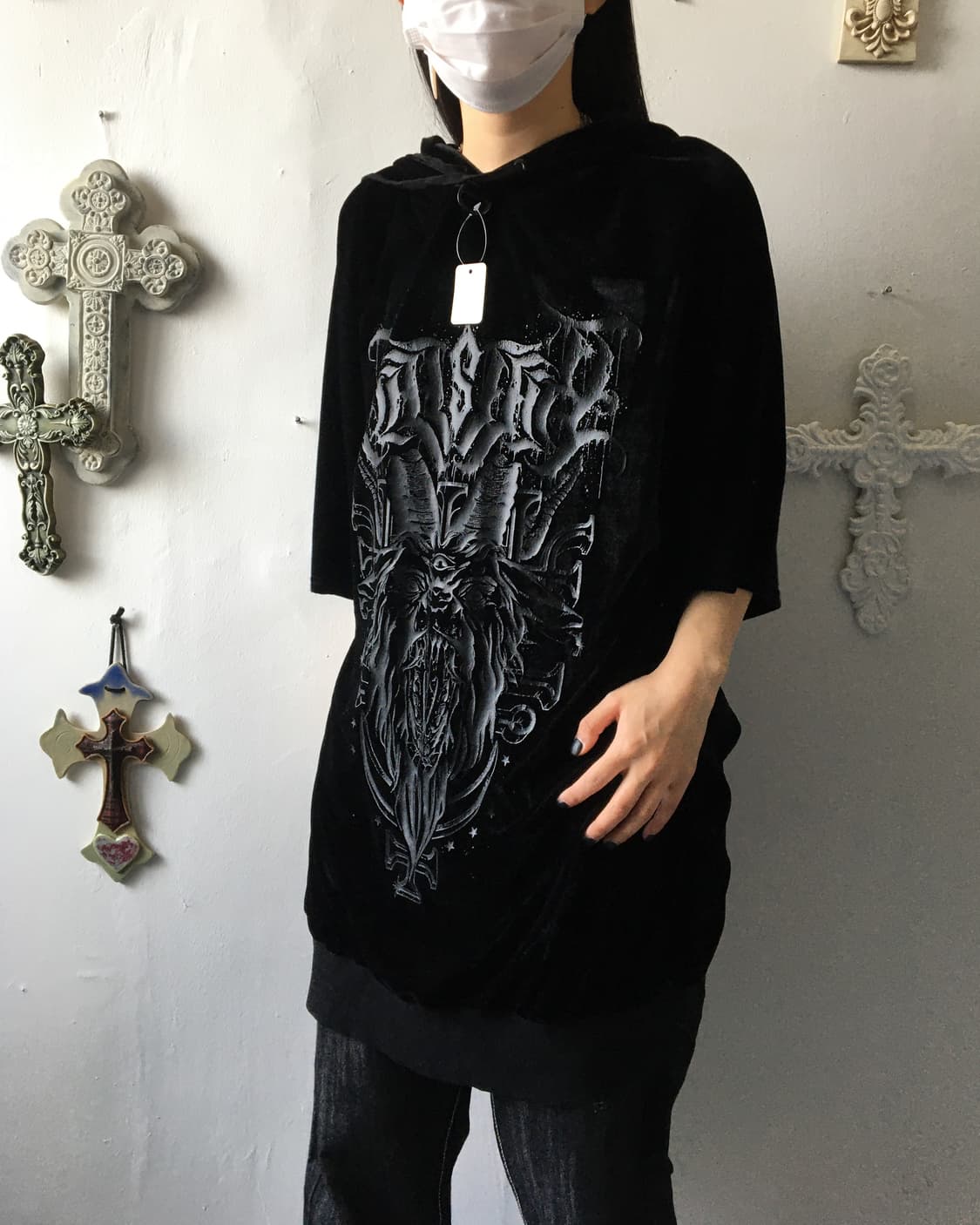 Killstar printing velvet hood 상품이미지10