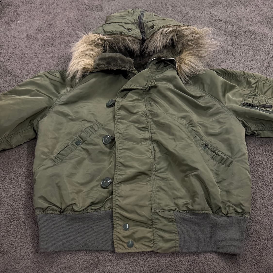 [정품/L] 알파인더스트리 N-2B 쇼트 웨이스트 밀리터리 패딩 자켓 상품이미지2