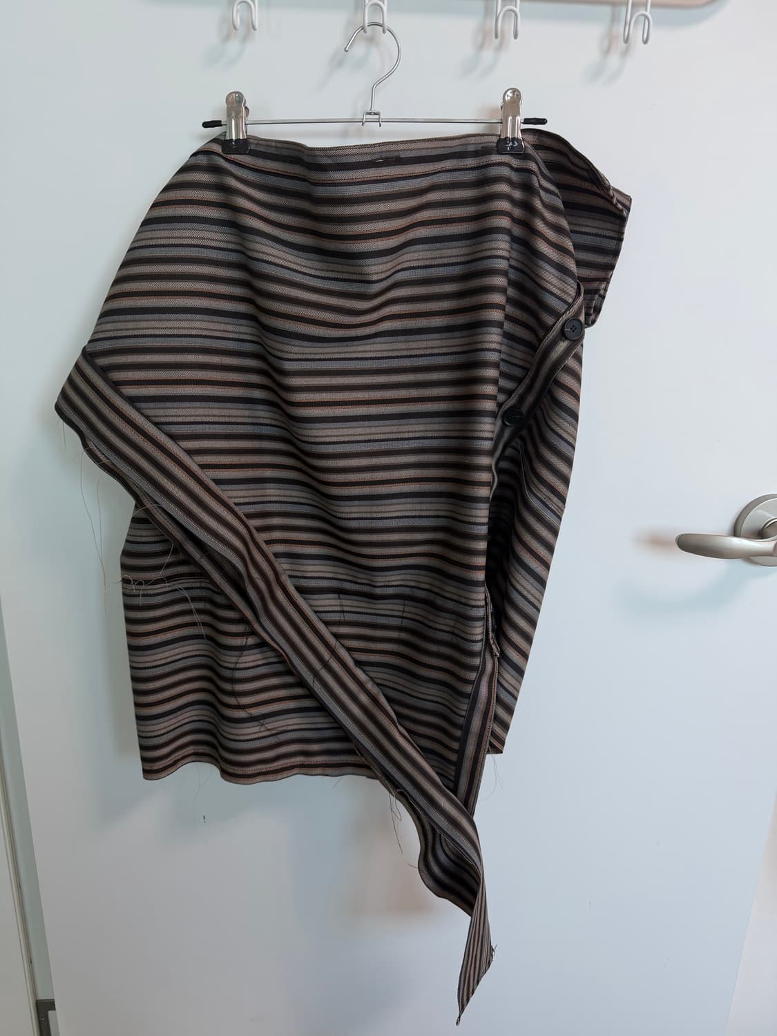 공테잎 스트라이프 스커트 브라운 상품이미지3