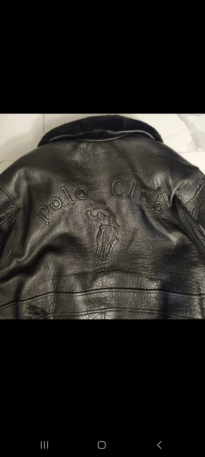 Polo club leather jacket L 상품이미지4