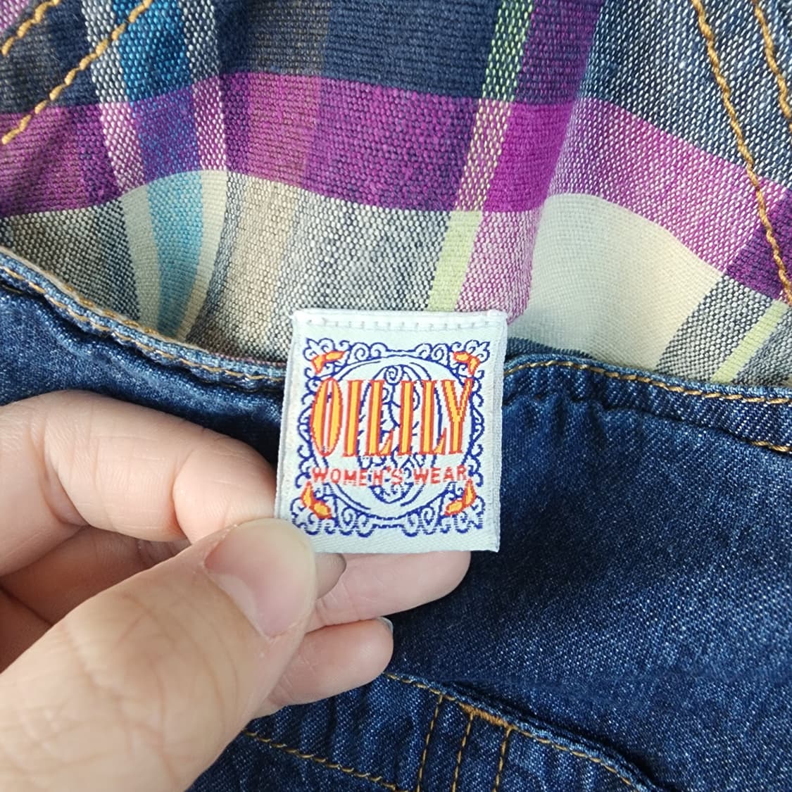 오일릴리 데님 멜빵 원피스 플라워 자수 상품이미지8