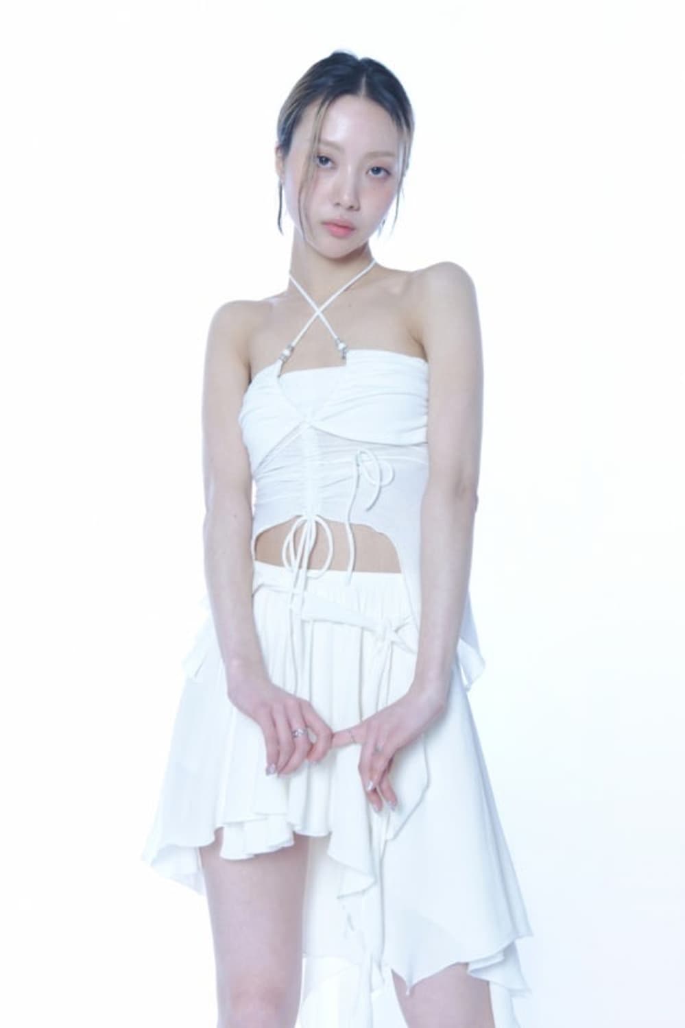 페인오어플레져 모르포탑 화이트 슬리브리스 상품이미지2