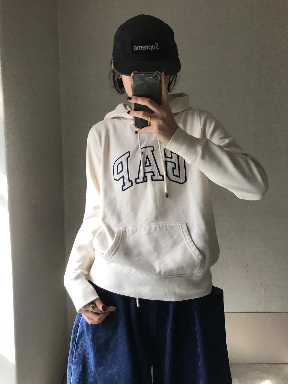 갭 크림아이보리 후드티 상품이미지2