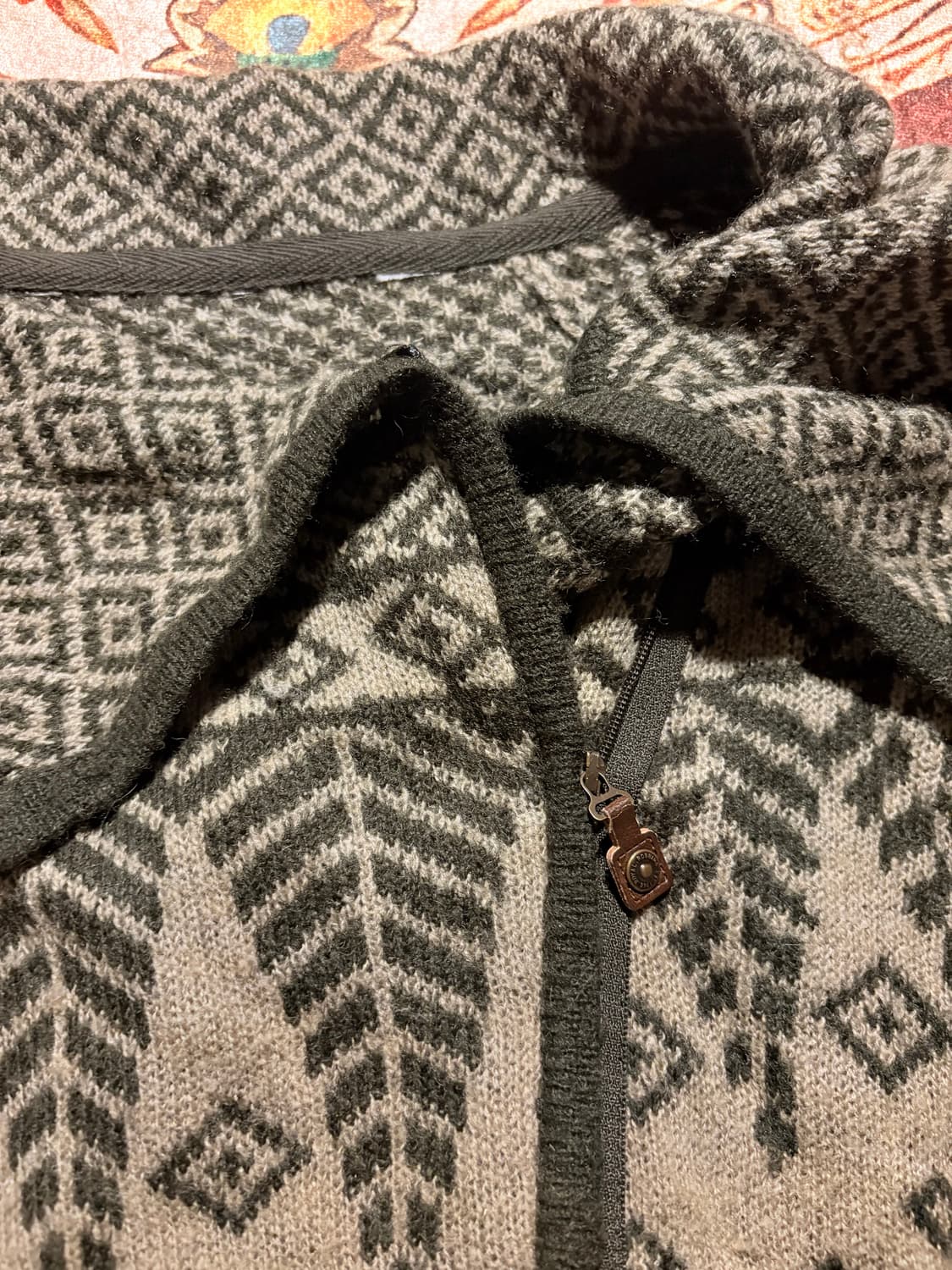 Nordic Pattern zip-up cardigan 상품이미지3