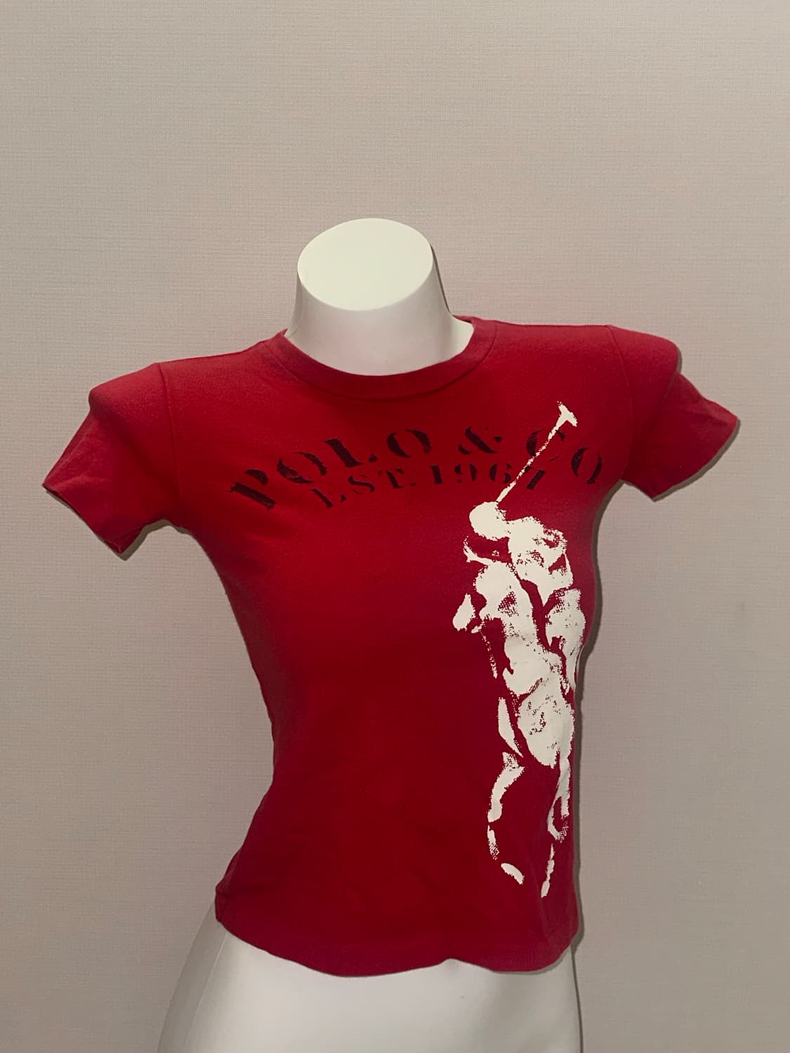 폴로 빅포니 레드 크롭티 상품이미지4