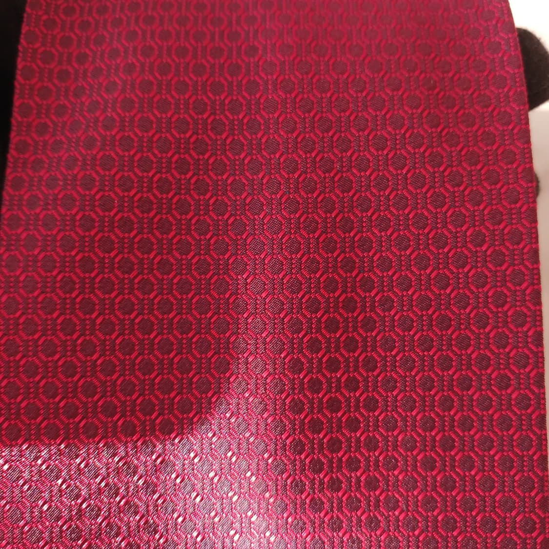 까르뱅 레드 텍스처 실크 넥타이 9.4cm A+등급 A19010 상품이미지6