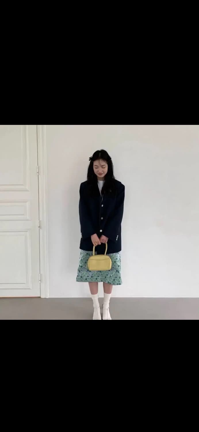 새상품 au lait 오레 자카드 스커트 상품이미지1