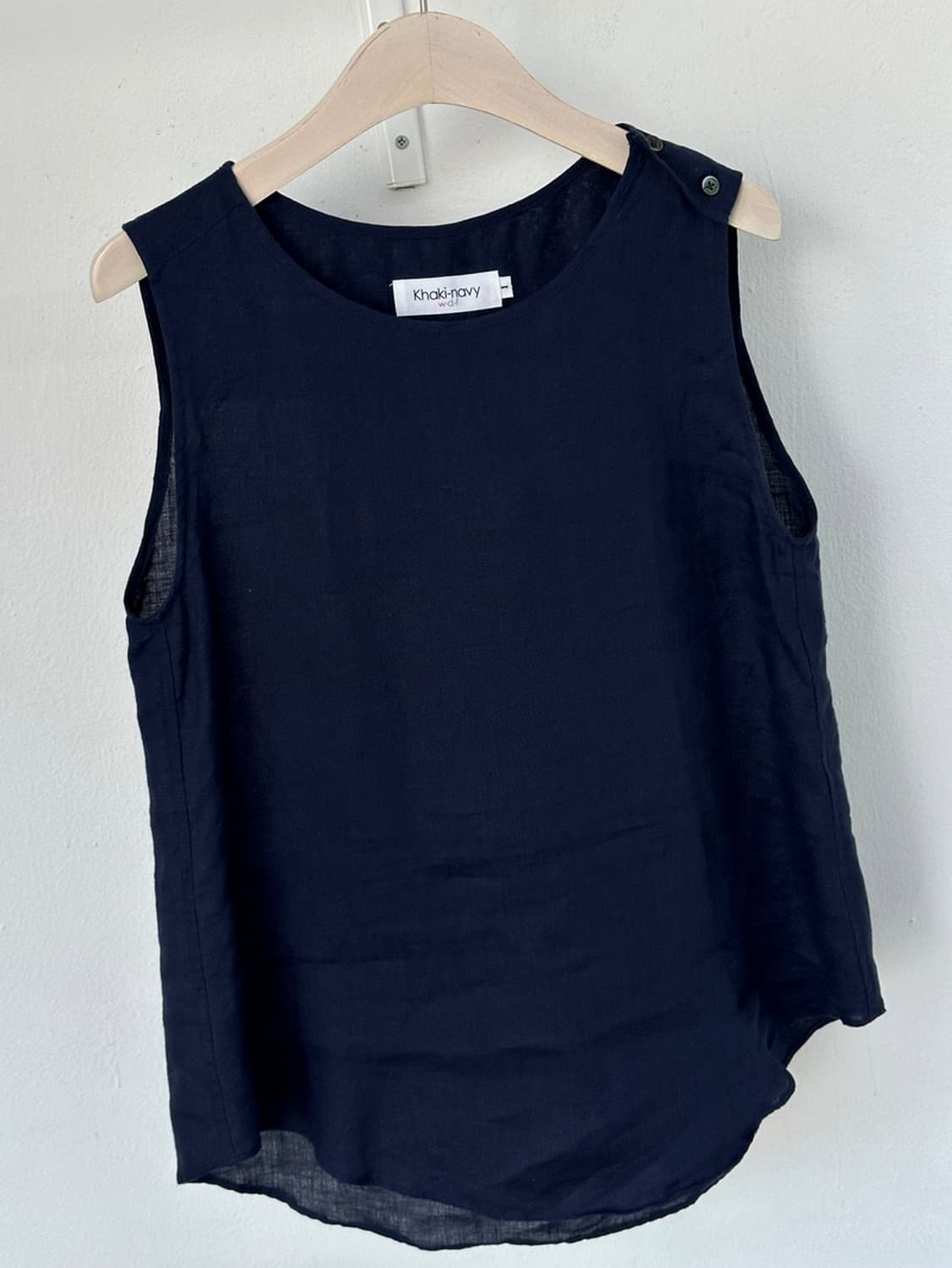 Linen shoulder point sleeveles 상품이미지3