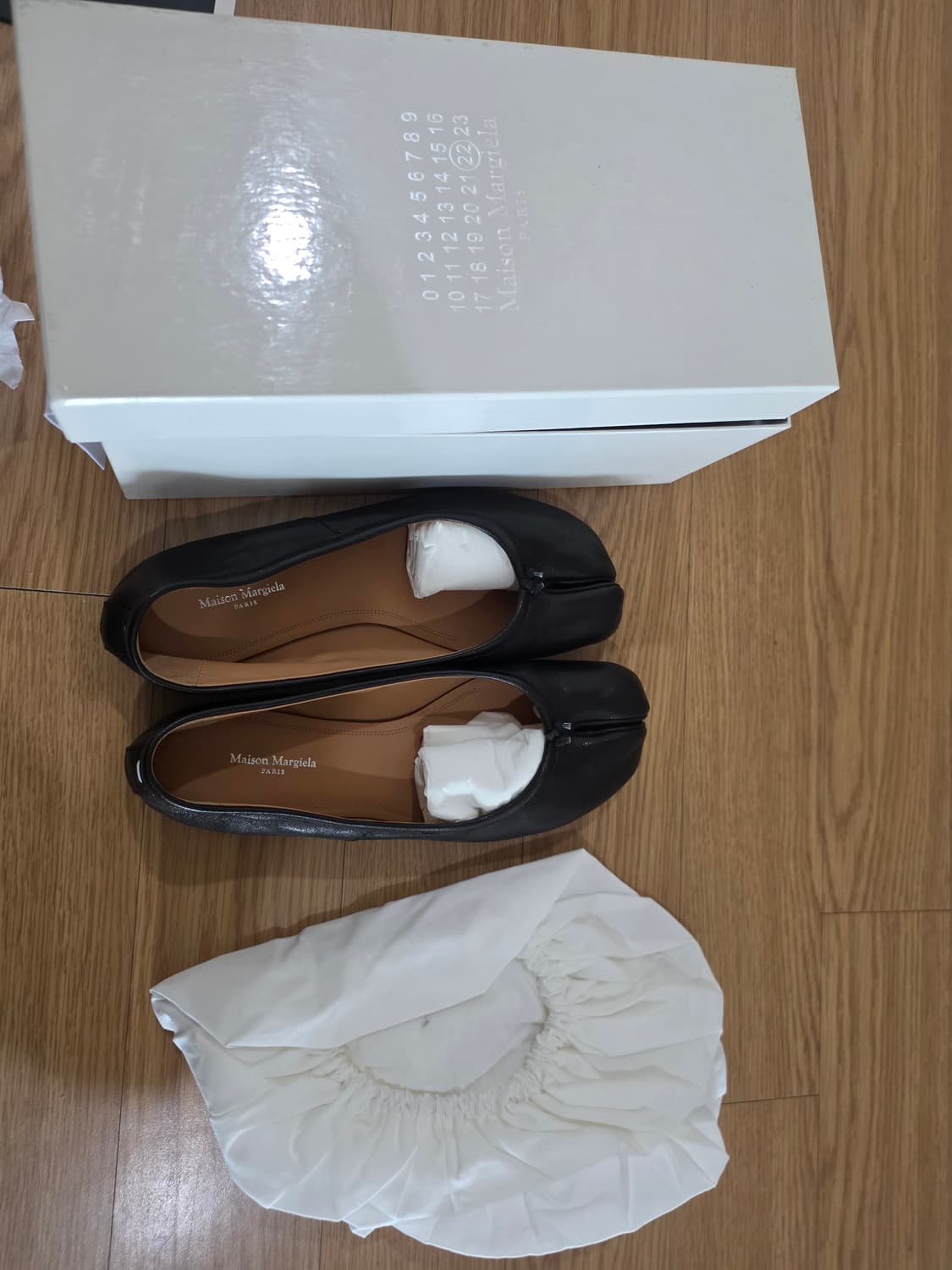 메종마르지엘라 타비 발레 플랫 슈즈 블랙 38.5사이즈 상품이미지4