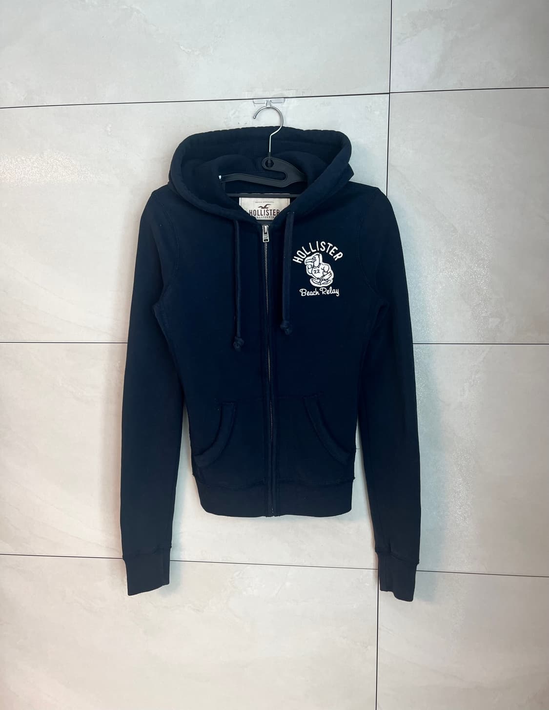 홀리스터 극희귀 딱붙핏 대장 후드집업 네이비 [XS] 상품이미지3