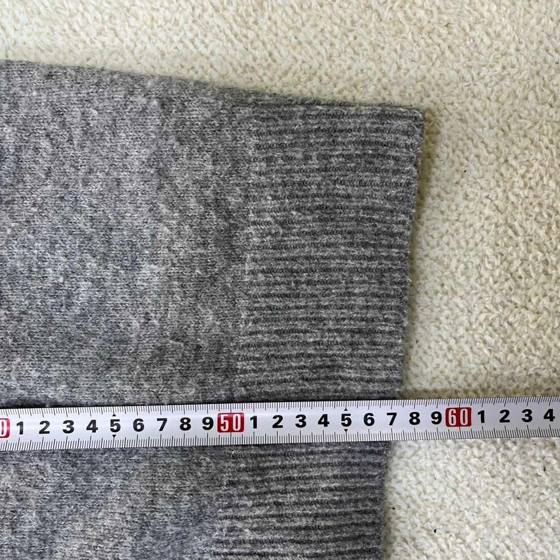 실측확인 빈티지 레이어드 데님 니트 0316M 상품이미지4