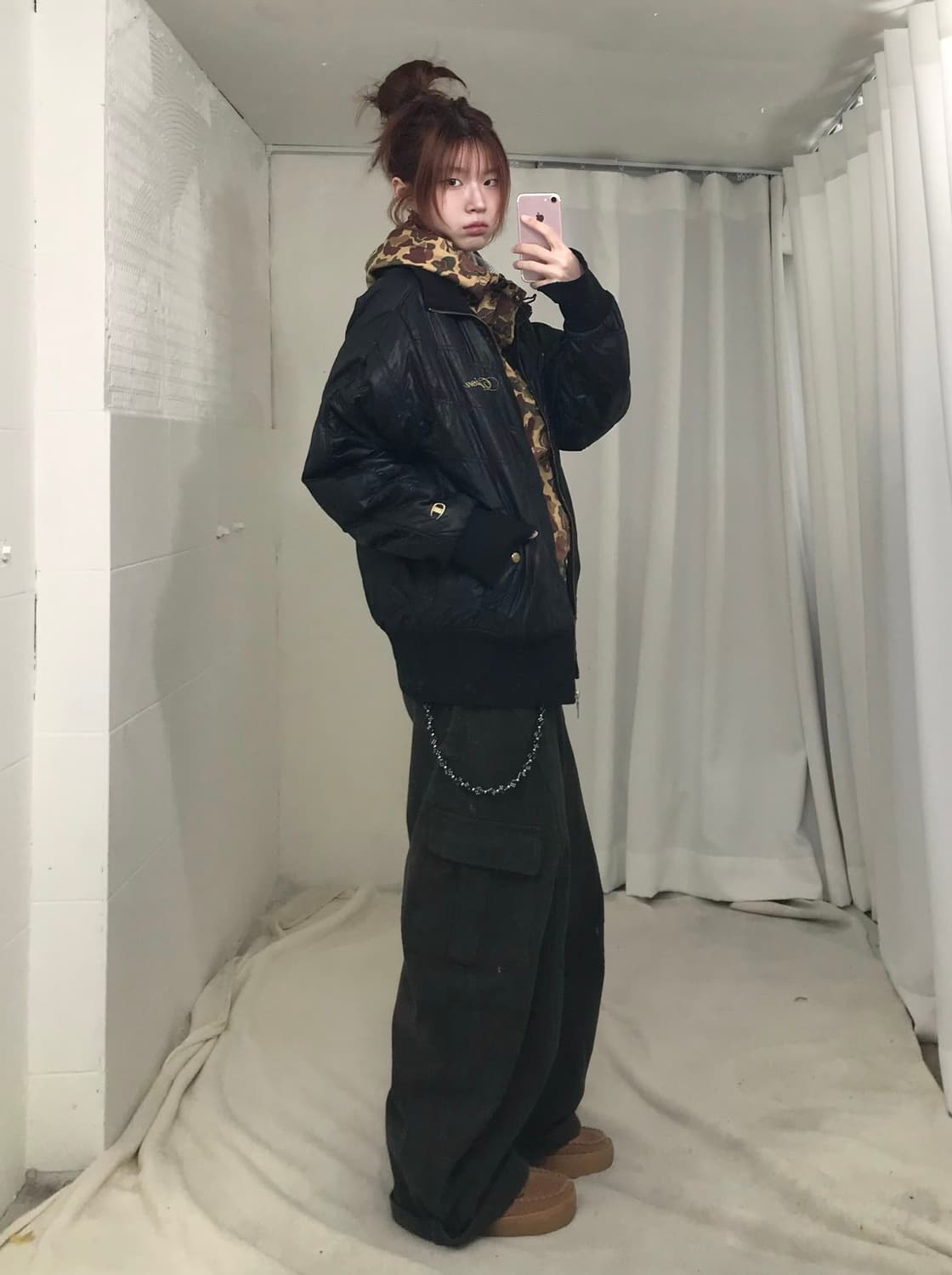 챔피온 카모 베이프깔 스트릿 코디 세트 상품이미지2