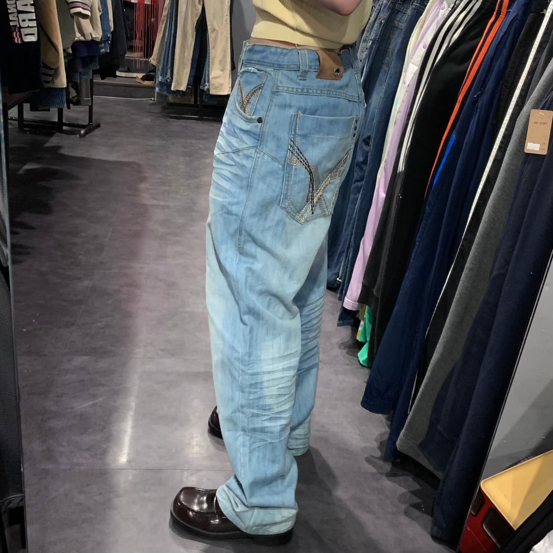 [IM] JORDAN 조던 워싱 데님 팬츠 연청 상품이미지4