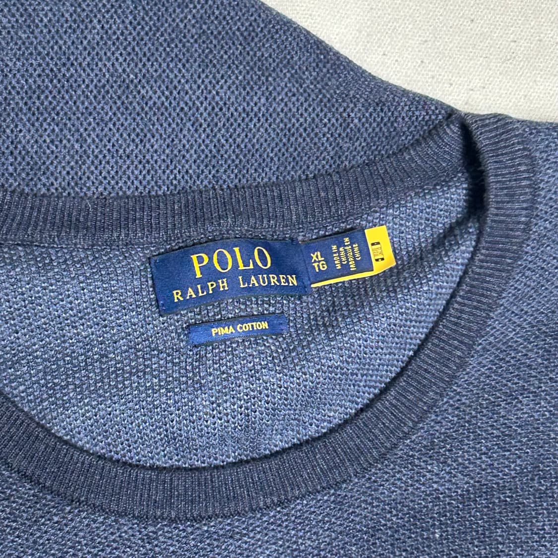 🫶🏻 폴로랄프로렌 블루 피마 코튼 U넥 니트 🫶🏻 상품이미지4