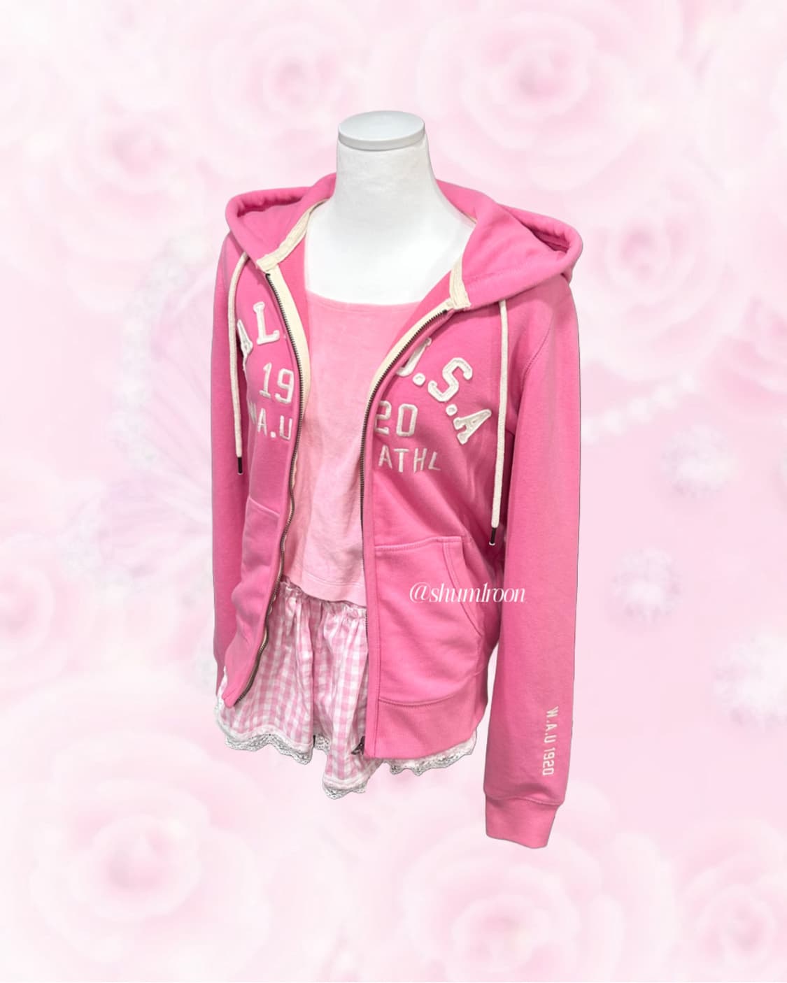 얼짱시대 후아유 핑크 후드집업 y2k히메갸루 상품이미지2