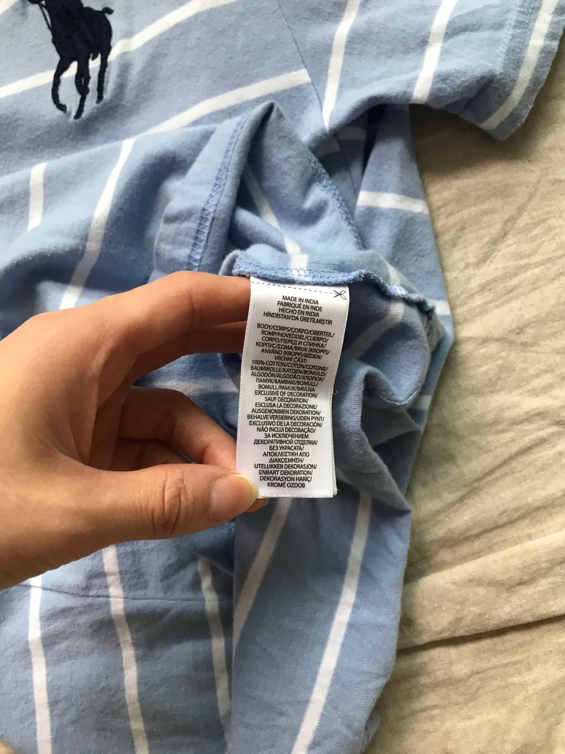 폴로 랄프로렌 빅포니로고 스트라이프 반팔티 상품이미지8
