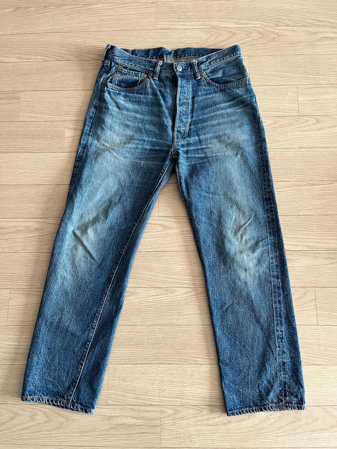 웨어하우스 1101 미디움워시 중청 32사이즈  상품이미지1