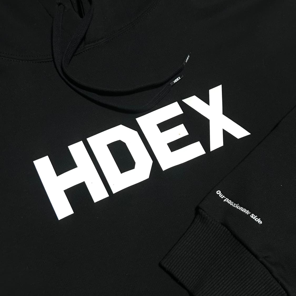 [L] Hdex 에이치덱스 블랙 베이직 후드티 상품이미지2