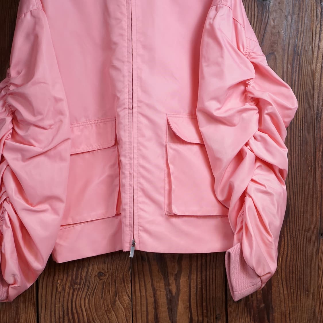 Birrot 셔링 봄버 자켓 상품이미지5