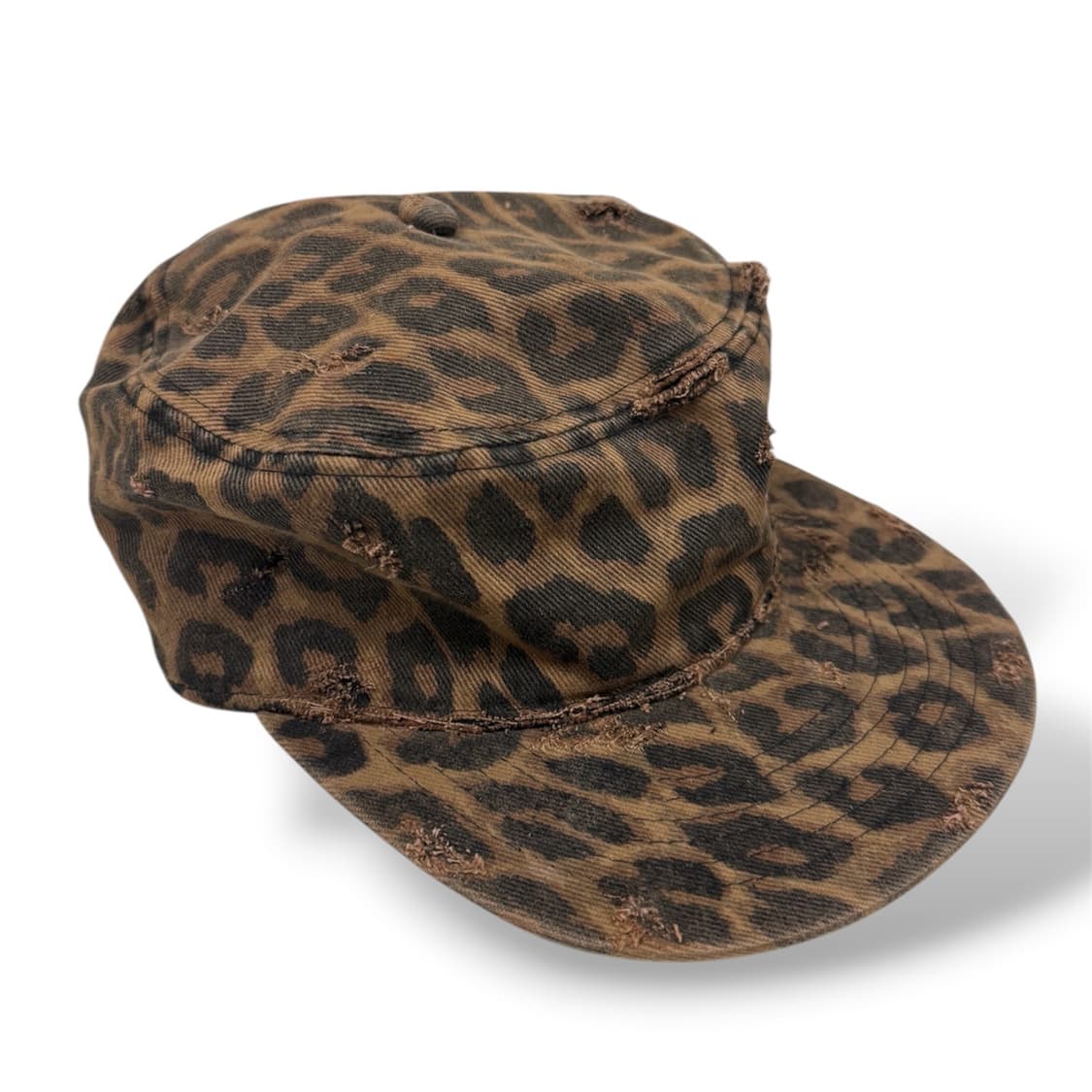 빈티지 디스트로이드 데미지 레오파드 필박스 캡 상품이미지7