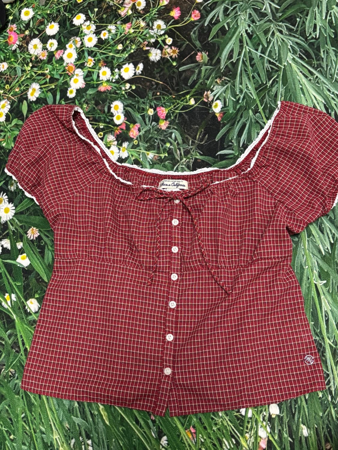 후아유 체크 블라우스 상품이미지1