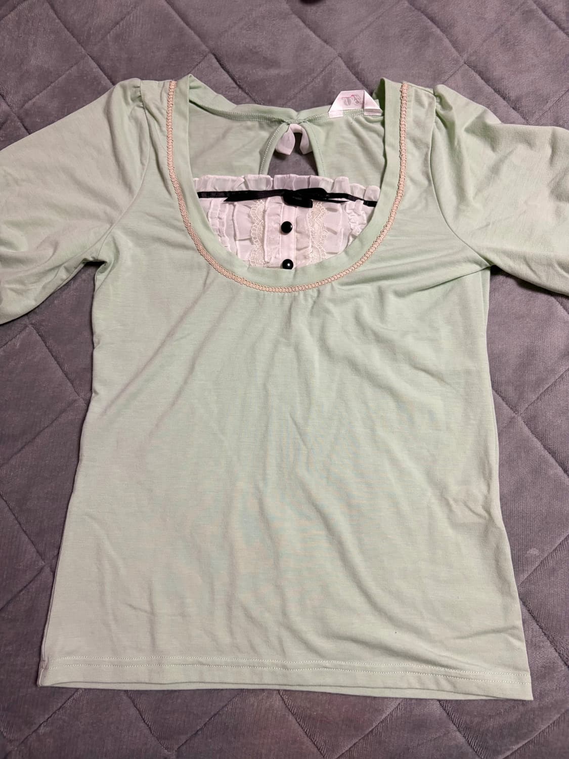 빈티지 리즈리사깔 공겜여주 반팔 로걀탑 상품이미지1