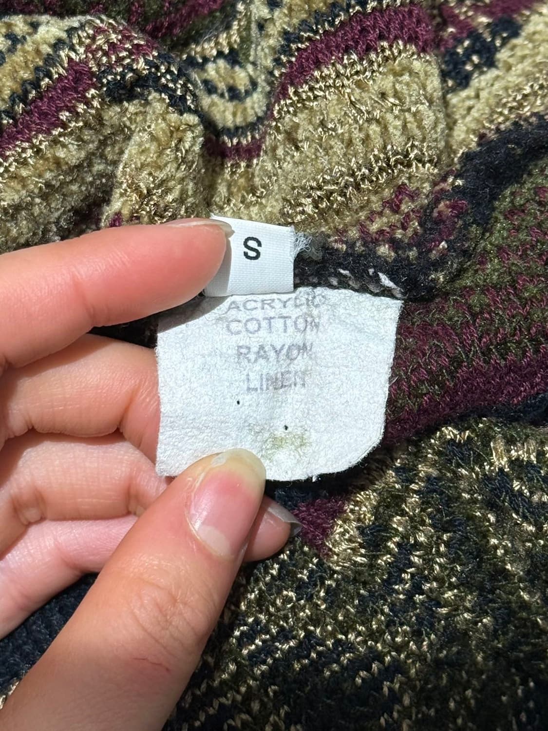 쿠지 그린 에스닉 멀티 케이블 버튼 가디건 상품이미지9