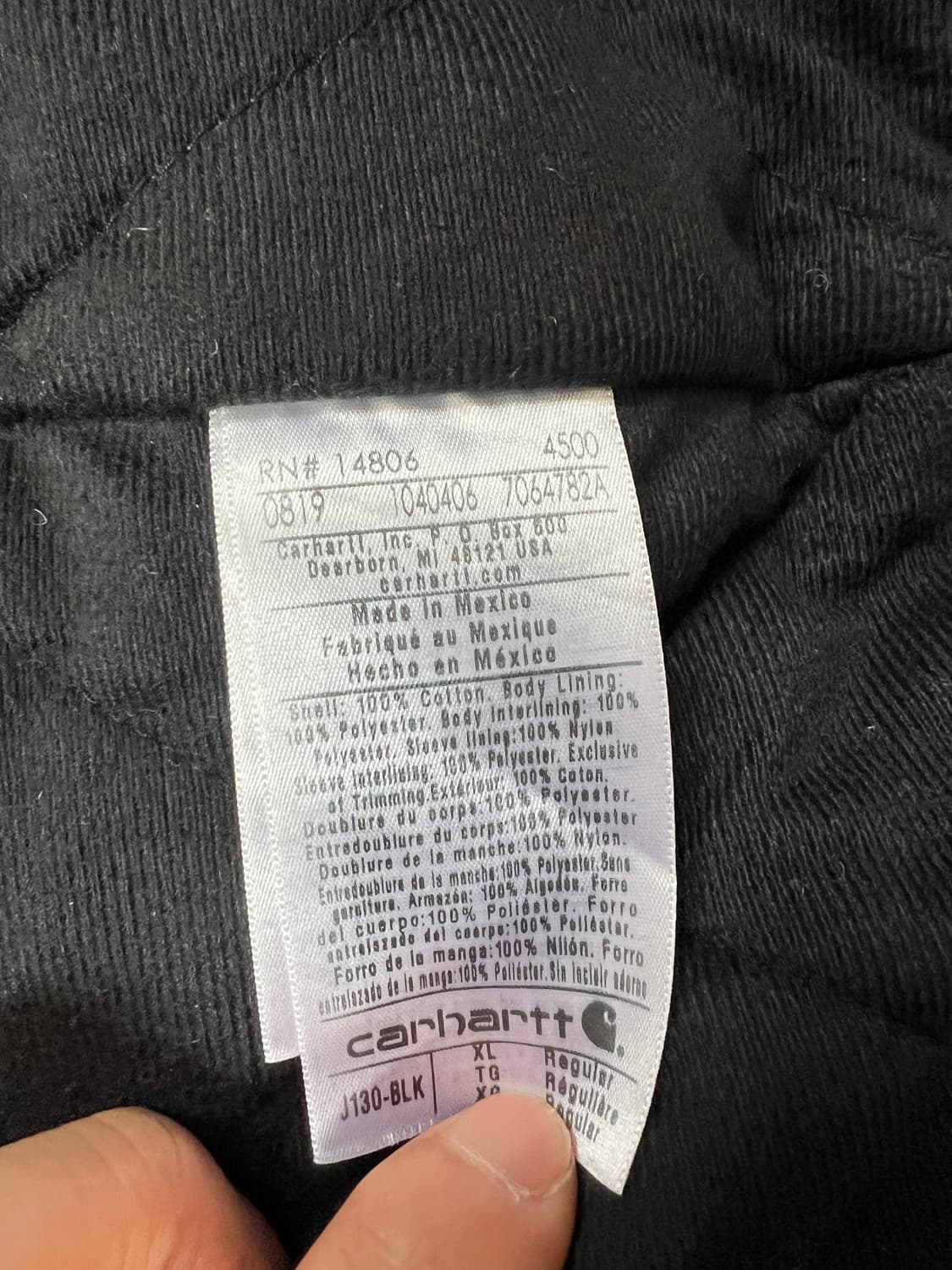 칼하트 액티브 J130 BLK (블랙) 19년형 상품이미지4