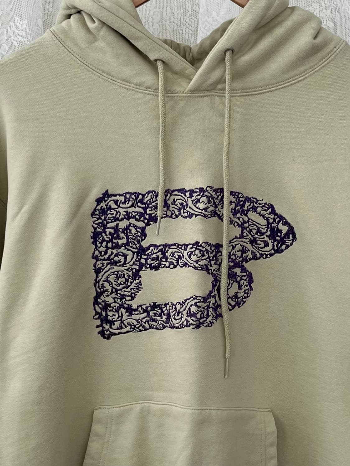 L) BLUR 크로쉐 블러 후디 베이지 상품이미지3