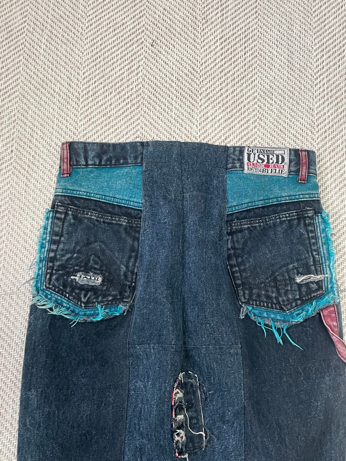 Used 해체주의 컷오프 데님 스커트  J03345 상품이미지8