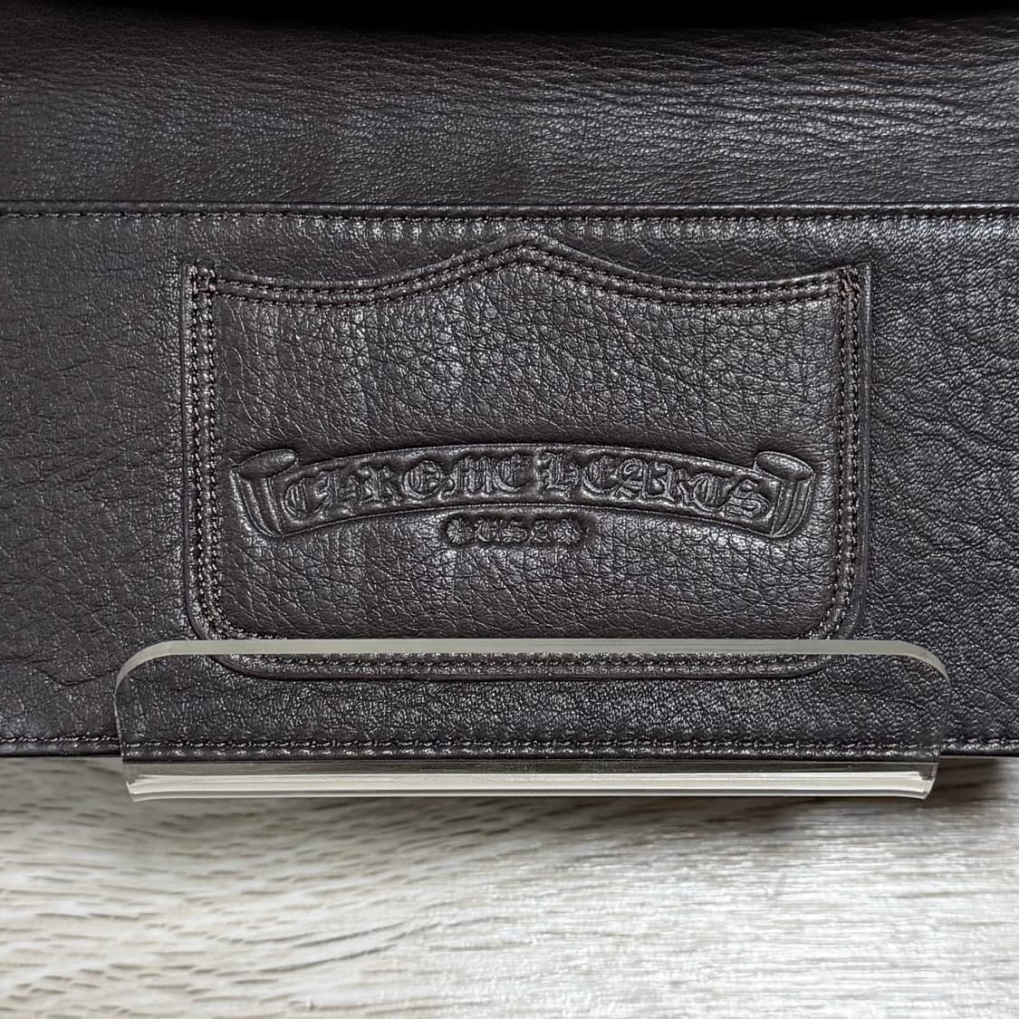 [정품/OS] 크롬하츠 악어가죽 장지갑 다크 브라운 상품이미지9