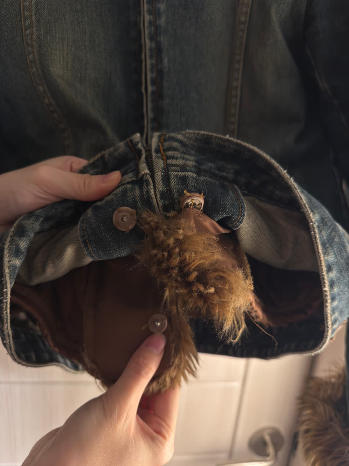 OZOC 오조크 퍼 데님 자켓 상품이미지3